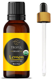 Troful Lemon Oil bottle in amber glass for pure aroma diffusion