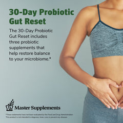 TruBifido 30-day probiotic bottle highlighting five strains for immune and regularity
