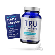 TRU NIAGEN PRO bottle front showing the product branding and NR formula benefits