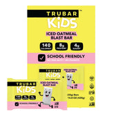 TRUBAR Kids Protein Bars Iced Oatmeal Blast packaging is gluten-free and nut-free.