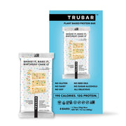 TRUBAR Shake It Bake It Birthday Cake It bar in wrapper for an on-the-go protein boost.