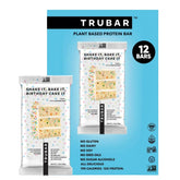 TRUBAR Birthday Cake vegan protein bar packshot showcases gluten-free, plant-based energy