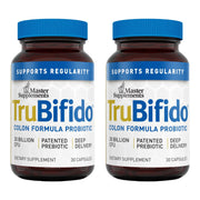 TruBifido master probiotic bottle promotes colon health and daily vitality.