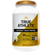 True Athlete Natural Whey Vanilla bottle for lean muscle support and recovery