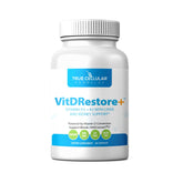 True Cellular Formulas VITDRestore+ bottle front view for daily vitamin D3 and K2 support.