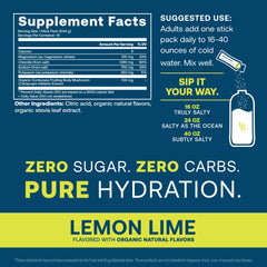 Glass poured with ElectroMag Lemon Lime to show refreshing hydration.
