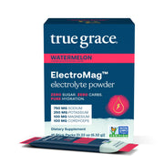 True Grace ElectroMag watermelon stick pack closeup for on the go hydration