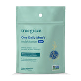 True Grace Men 40+ multivitamin bottle front for daily energy and immune support.