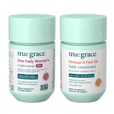 True Grace One Daily Women’s Multivitamin 40+ bottle highlights nutrient-dense daily wellness.