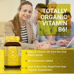 True Veda organic Tulsi extract image emphasizes vegan-friendly formula