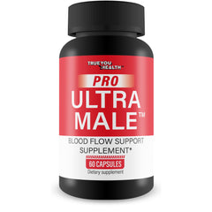 True You Health Pro Ultra Male bottle front, branding and blood flow support emphasis