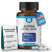TRUEMED Alpha Lipoic Acid 600mg capsules close-up for daily antioxidant support