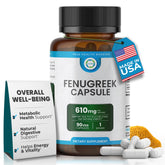 TRUEMED fenugreek capsules bottle for daily digestive comfort