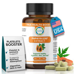 TRUEMED Papaya Leaf Extract capsules—high potency for daily wellness support