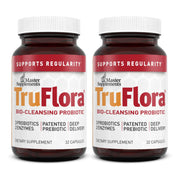 TruFlora Master Supplements bottle front view promotes gut support and energy