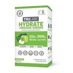 TRULABS Hydrate Green Apple packet ready to mix for on-the-go hydration.
