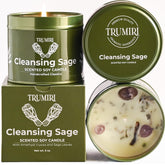TRUMIRI Sage Candle 5oz packshot highlights clean, non-toxic soy wax for soothing home scent.