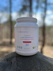 Tru Science Pre-Workout Watermelon Splash dissolved drink in glass signals ready-to-go energy.