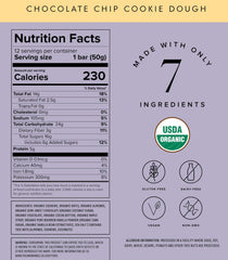 Truvani bar chocolate chip cookie dough packaged in a four-pack box
