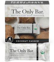 Barra Truvani vegetal con coco y anacardo, ideal para merienda rápida y energía sostenida