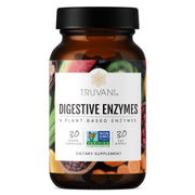 Truvani Digestive Enzymes bottle with non-GMO capsules for daily digestive support.