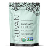 Truvani Mint Chocolate packaging showcasing USDA Organic seal for clean nutrition.