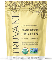Truvani vegan pea protein powder banana cinnamon powder for shakes