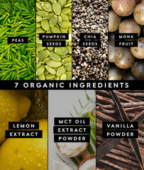 Truvani vegan pea protein ingredients emphasize a clean plant-based blend.