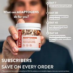 TruWild Full-Spectrum Mushroom Blend packaging displays seven ingredients