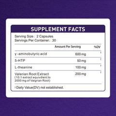 TrySafe capsules close-up, showcasing 600mg GABA blend for restful sleep.