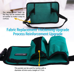 Tuhaoge massage oil holster mesh pocket shows bottle capacity at a glance.