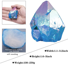 TUMBEELLUWA angel aura quartz closeup highlighting calm and positivity.