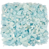 TUMBEELLUWA Aquamarine chips close-up texture for meditation and decor