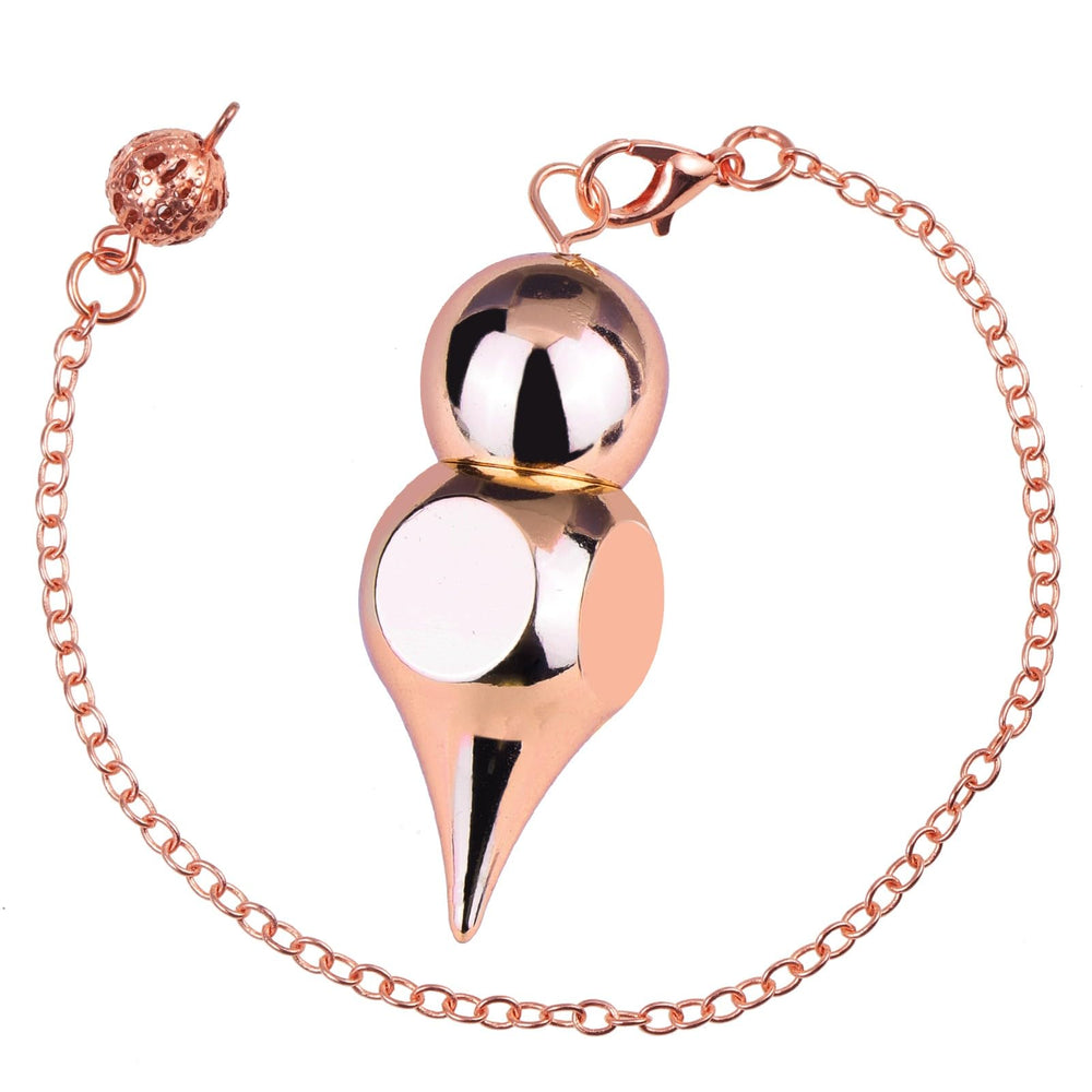 TUMBEELLUWA copper pendulum in a gourd shape with rose gold finish for divination