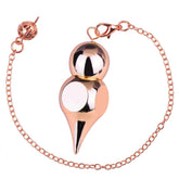TUMBEELLUWA copper pendulum in a gourd shape with rose gold finish for divination