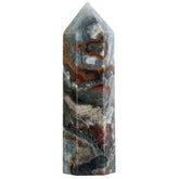 TUMBEELLUWA Mexico agate wand, hexagonal tower, promotes calm focus.