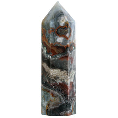 TUMBEELLUWA Mexico agate wand, hexagonal tower, promotes calm focus.