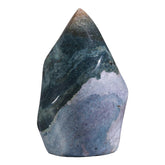 TUMBEELLUWA Ocean Jasper flame-tower close-up shows vivid color variations for mindful energy.