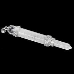 TUMBEELLUWA rock crystal pendant highlighting natural texture and subtle sparkle