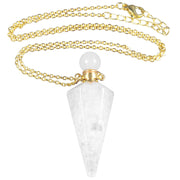 TUMBEELLUWA rock quartz diffuser necklace stores fragrance with crystal pendant