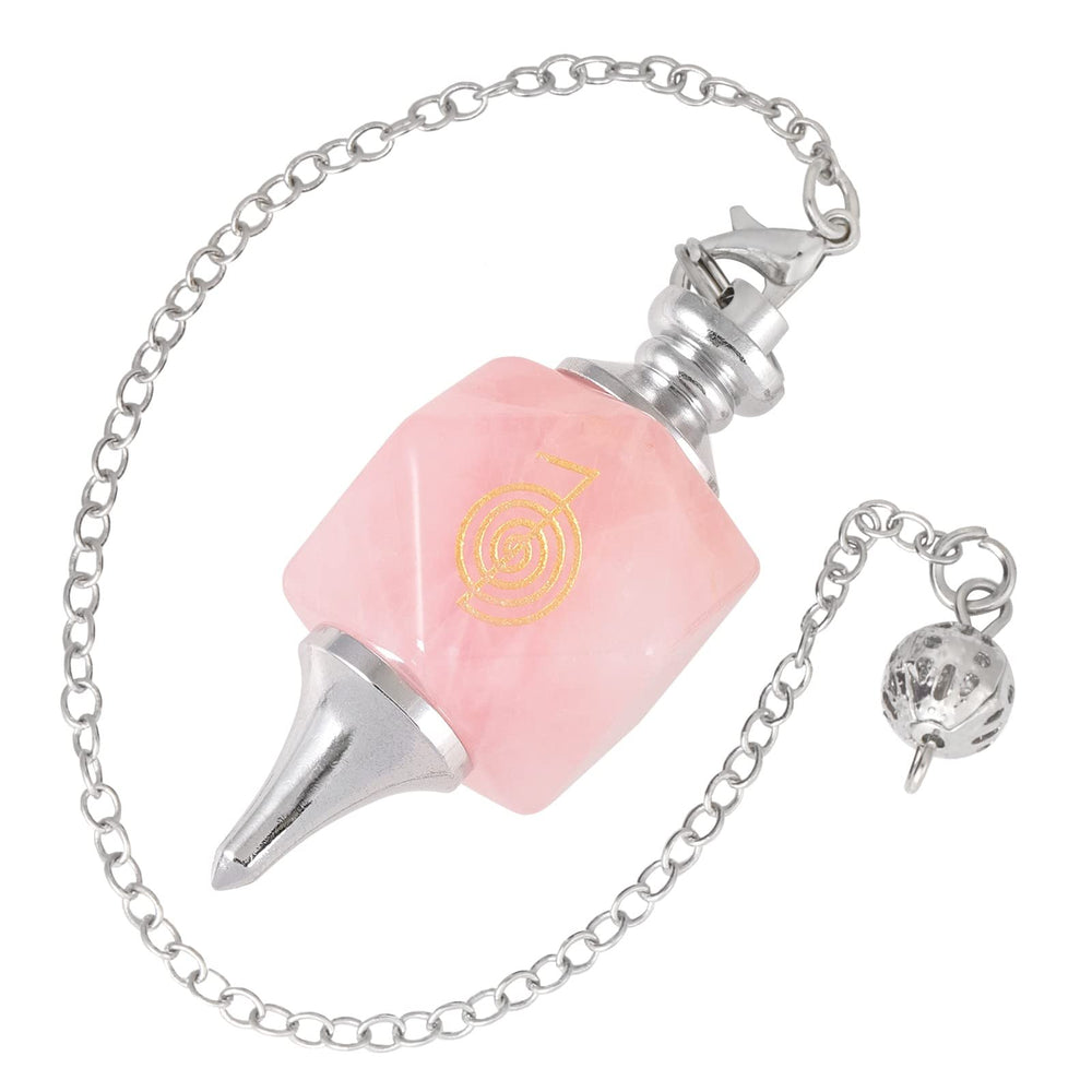 TUMBEELLUWA spiral-pattern crystal pendulum for precise dowsing readings.