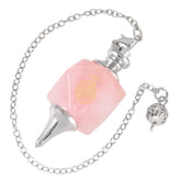 TUMBEELLUWA spiral-pattern crystal pendulum for precise dowsing readings.