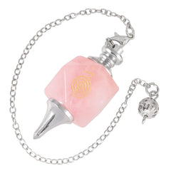 TUMBEELLUWA spiral-pattern crystal pendulum for precise dowsing readings.