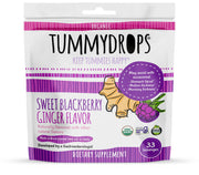 Tummydrops Sweet Blackberry Ginger bottle on a counter, offering a flavorful natural option