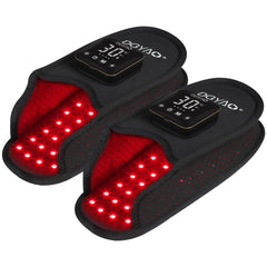 TUOB cordless red infrared foot slipper with full-cover design for targeted relief.