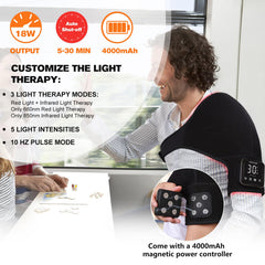 TUOB red 660nm and near-infrared 850nm lights for deeper tissue reach