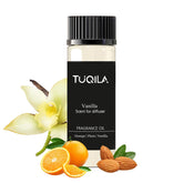 Tuqila vanilla diffuser oil bottle releasing long-lasting aroma for rooms