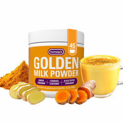 Turmaquik golden milk powder tub ready for a soothing daily ritual.
