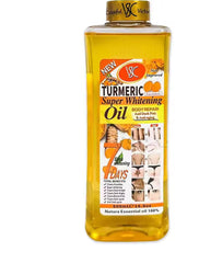 Turmeric Oil Super Whitening bottle promotes glow and hydration for radiant skin.
