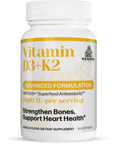 TURNER Vitamin D3 and K2 bottle front showing 60 softgels for daily support